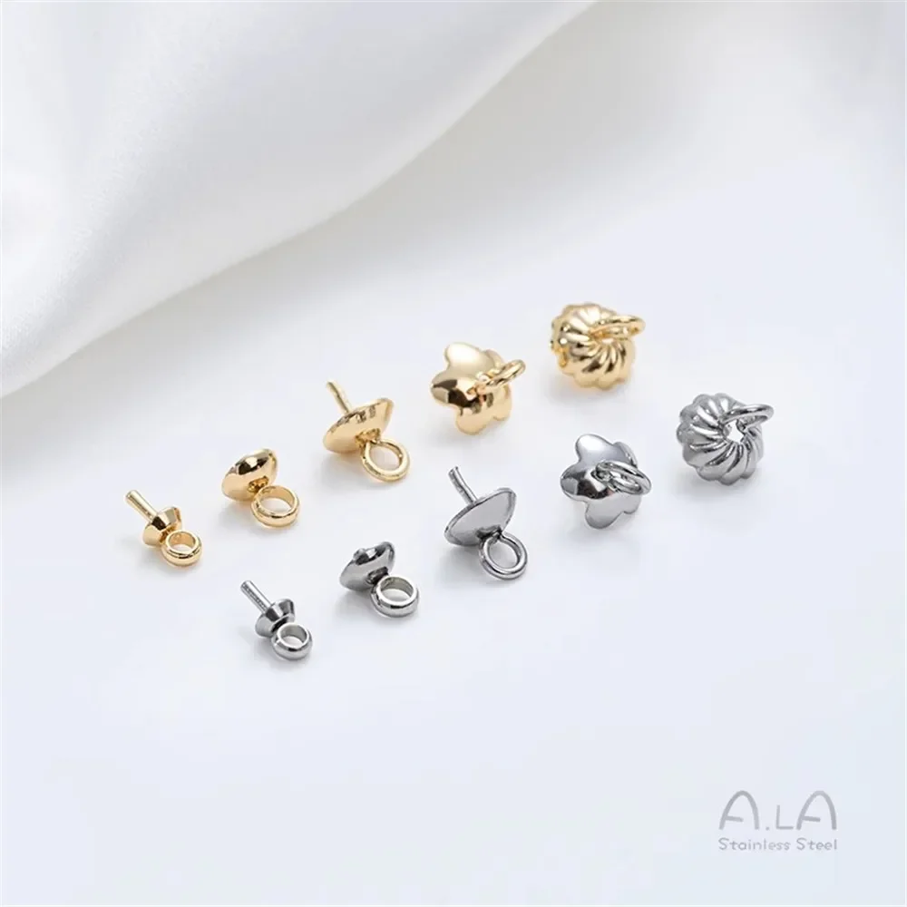 Титановая сталь овечий глаз держатель для бусин с полуотверстием кулон игла