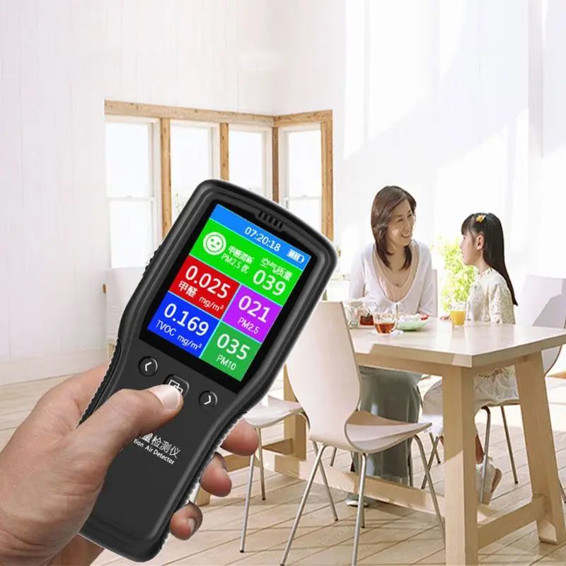 

67JE Air Quality Monitor Air Pollution Detector Meter for Formaldehyde PM2.5 PM1.0