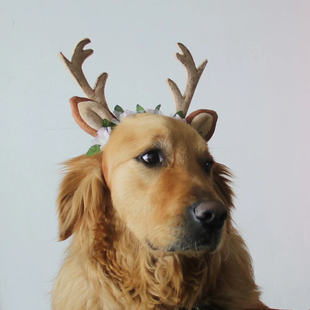 

1Pcs Hair Creative Lovey Deer Horn Shaped Fashion Hairhoop for Dogs Pets