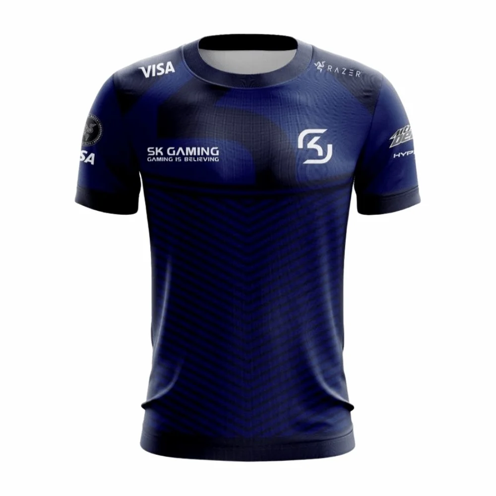 Дышащая футболка с 3D принтом униформа из Джерси SK Gaming Cinza The Dream 2017 Away