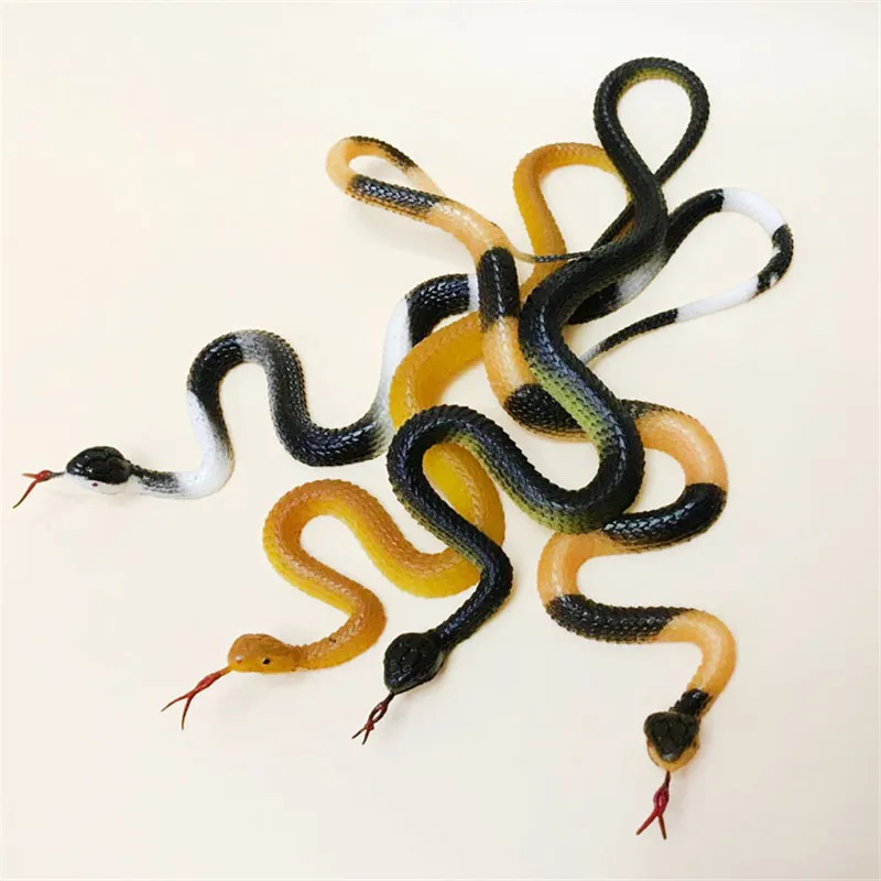 Черная и желтая Змея Имитация змеи искусственная змея маленькая мягкая