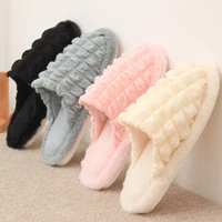 comwarm women winter warm slippers arctic fleece plush anti slip soft sole eva cotton shoes couples home flat mute slippers