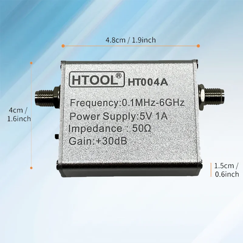 Малошумный усилитель LNA HTOOL HT004A 100K-6Ghz 30 дБ