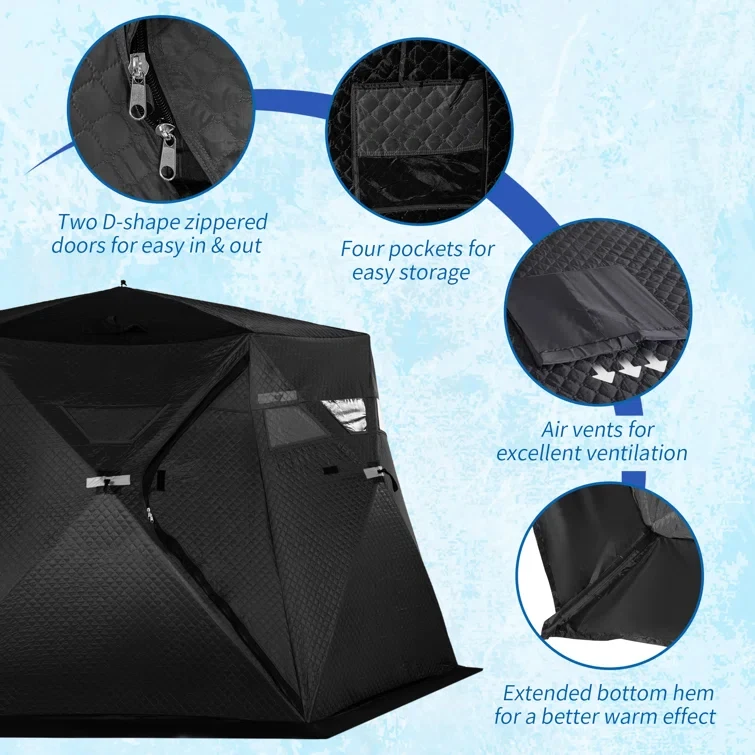 Зимняя палатка Winpolar для зимней рыбалки Bivy/сауны/зимнего укрытия льда кемпинга