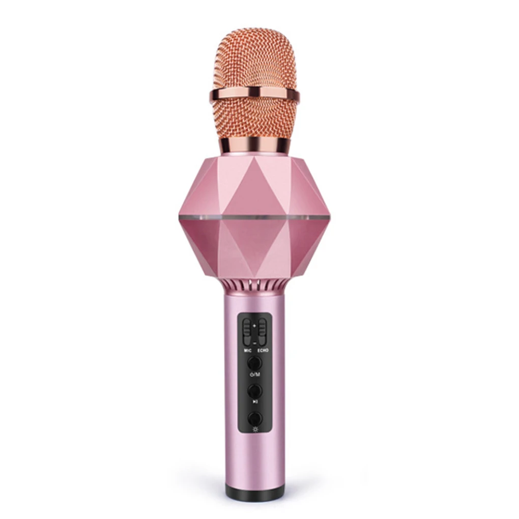 

K7 Wireless Bluetooth Microphone Multifunction Stereo Mode Portable Smart Microphone KTV Karaoke Pocket Mic Geometric Shape