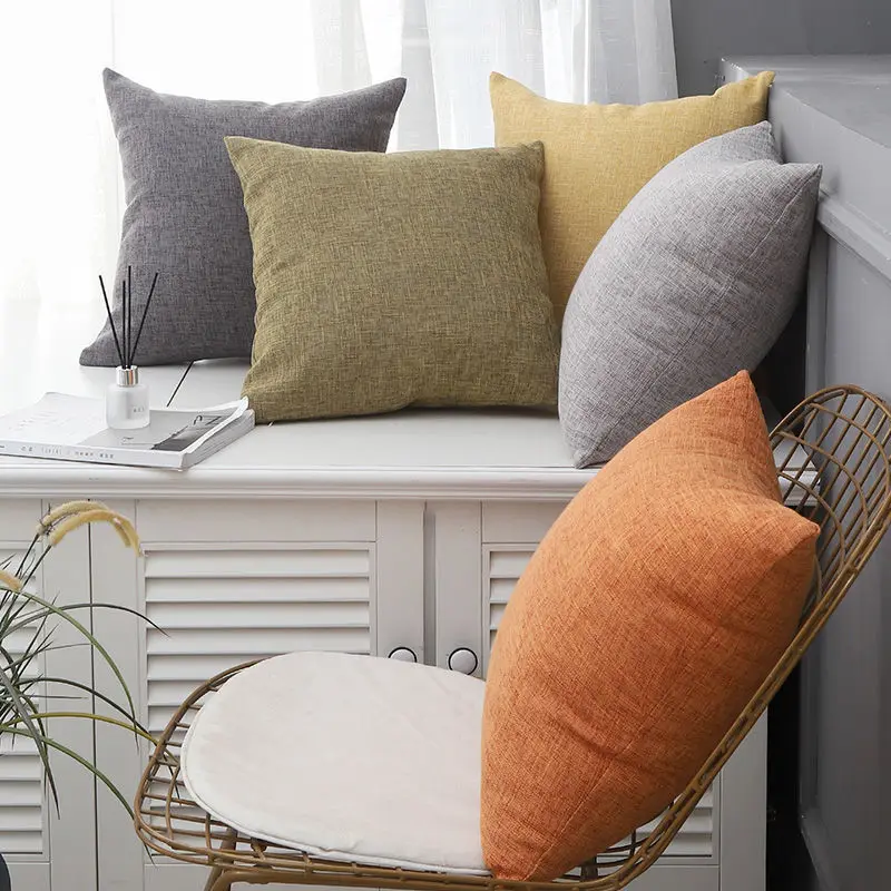 

Around Alphabet Cushion Cover 45x45 Polyester Linen Decoration Home Velvet Living Room Throw Pillow Covers Art Gift Square E1142
