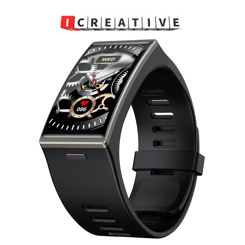 

Icreative DM12 2.5D Curved 1.91inch larger Screen Smart Watch IP68 Waterproof Fitness BT5.0 Heart Rate Smartwatch for Men