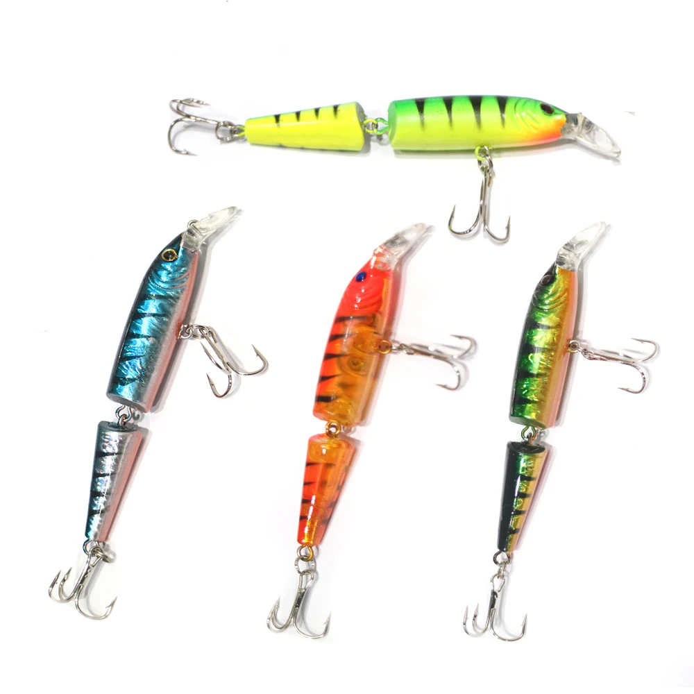 

10.5cm9.2g fishing lure minnow quality professional bait swim bait jointed bait equipped black or white hook double section bait
