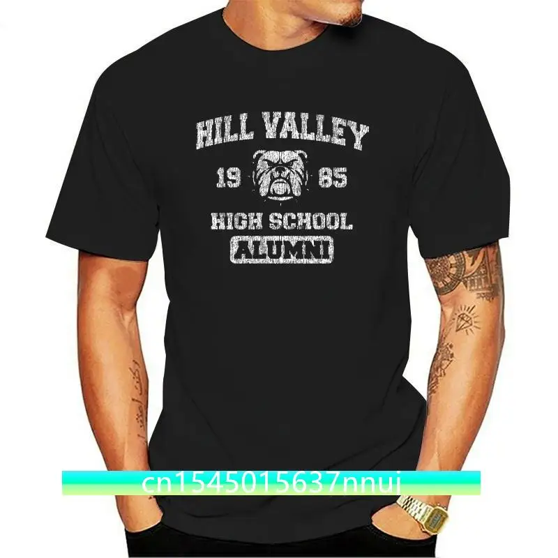 

Hill Valley 1985 Funny Classic Back Future High School California Retro 80s 90s Movie Humor Mens Shirt