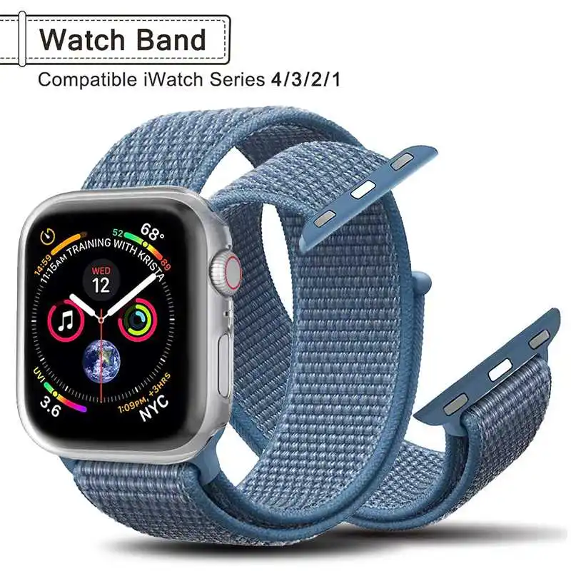 

Donmeioy Nylon Strap For Apple iWath Watch Series 7 41MM iWatch 45MM 6 40MM 44MM SE 5 Watch Band Wristband Bracelet WatchBand