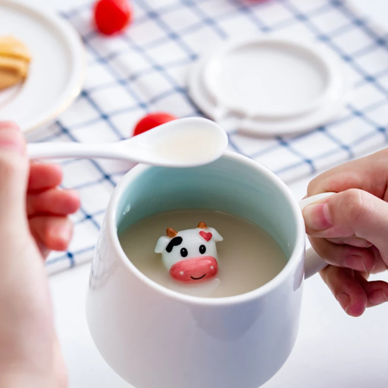 3D стереоскопическая керамическая кружка с животными большая емкость чашка для
