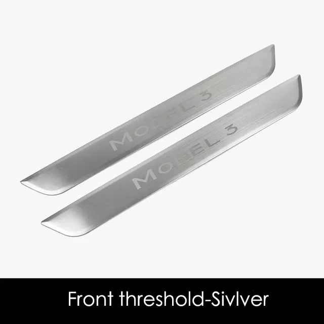 

Steel Car Door Sill Scuff Plate for Tesla MODEL 3 Welcome Pedal Strip Carbon fiber Type Door Decoration Wrap Cover