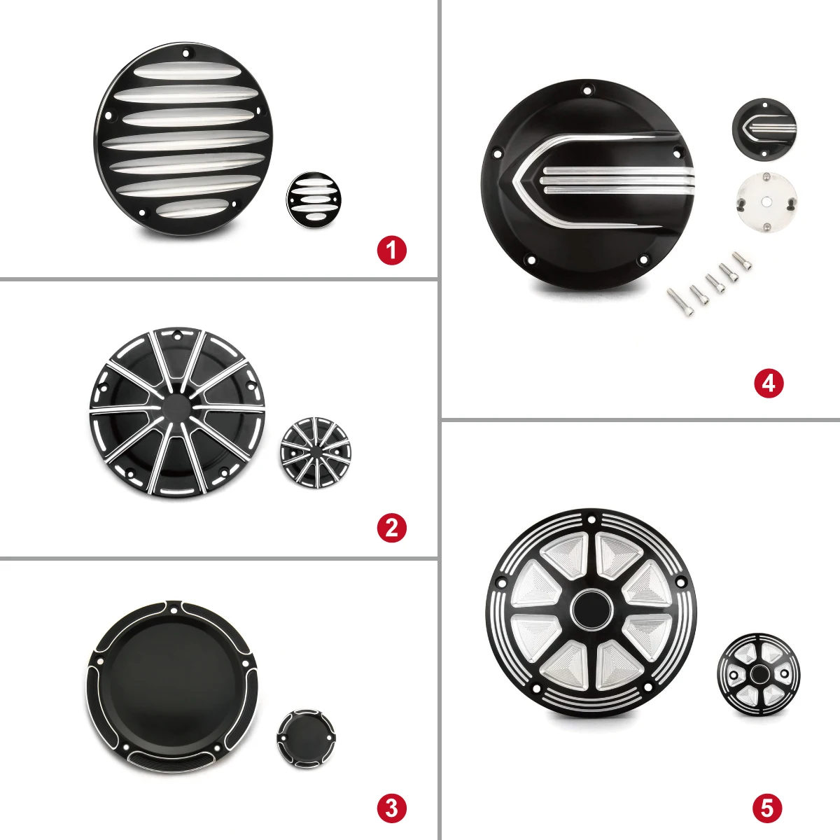 Черные чехлы для таймеров с ЧПУ harley Touring CVO Street Glide FLHXSE Tri Ultra FLHTCUTG 2017-2021