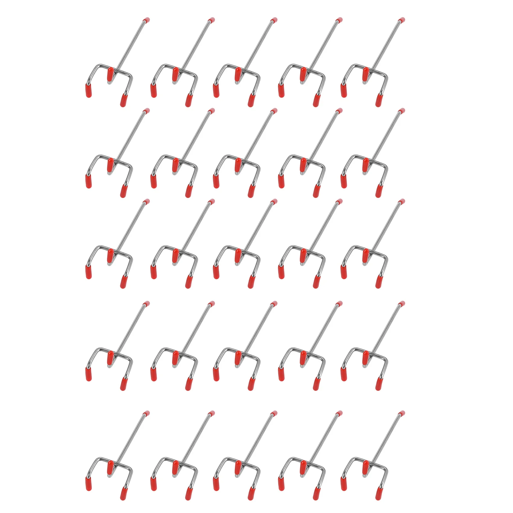 

25Pcs 100Mm Pegboard Hooks Slat Wall Retail Display Shop Peg Hang Fits Home Hanger Chrome Metal 1-1.5Kg Loading