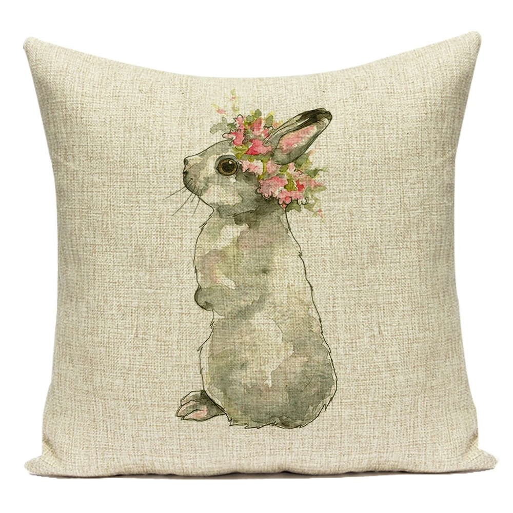 

Cute Cushion CoverS Sofa 45x45cm Velvet Comfortable Simple Easter 2023 Modern Home Decoration Gift AnimalS Office Cuscino E2255