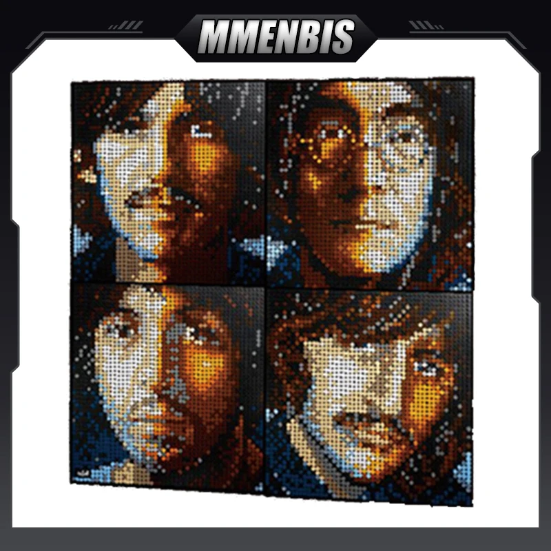 

Building Blocks Pixel Painting Art Life Sets 4 in 1 Classic Band Music Bricks Gifts Toys for Kids Adult Compatible with 31198