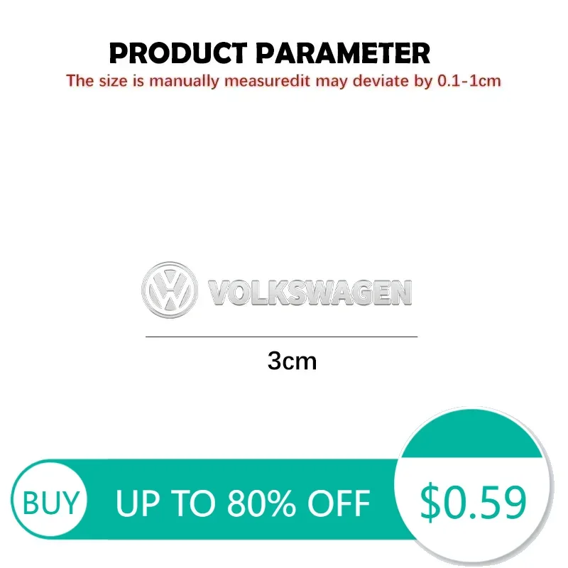 VW Cars 2025 Горячие для Volkswagen 4/10 шт. 3D металлические наклейки украшения интерьера
