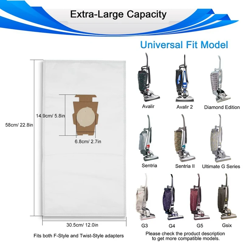 Пылесборники для пылесоса Kirby Sentria G7E/G10/G10E/G5/G6/KY10/MK2/MK3 205811 205814 10 шт.