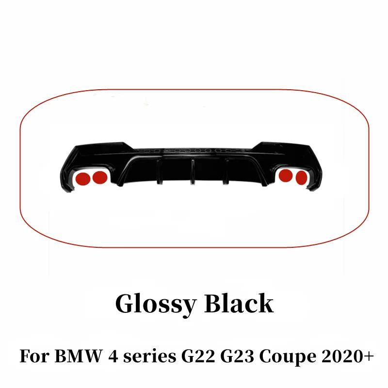 

Для BMW 4 серии G22 G23 Coupe 2020+ задний бампер-диффузор, сплиттер, черный карбоновый обвес, внешние тюнинг-аксессуары