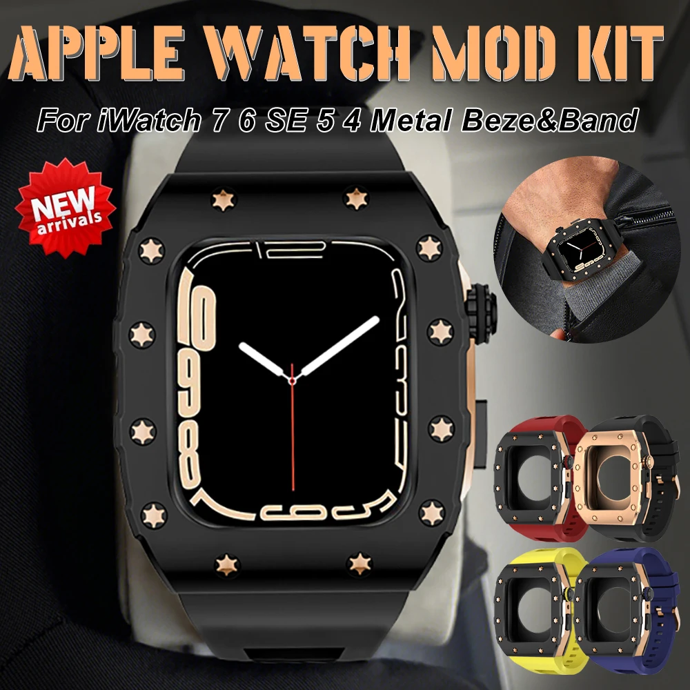 

Комплект для часов, резиновый ремешок для Apple Watch 8 7 6 Se 5 4 44 мм 45 мм