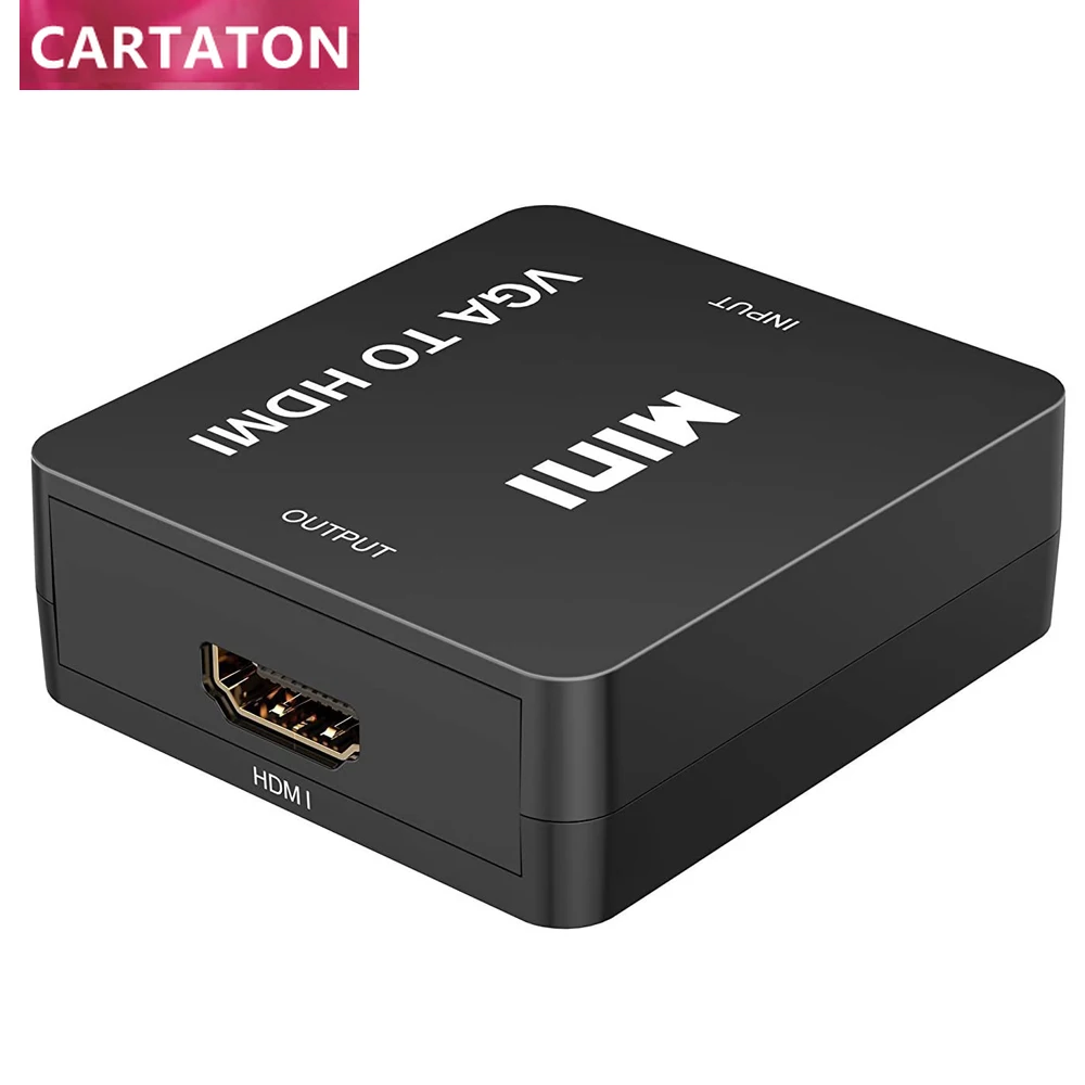 

VGA to HDMI converter with audio notebook high-speed VGA to HDMI cable set top box watching TV projector HDTV display