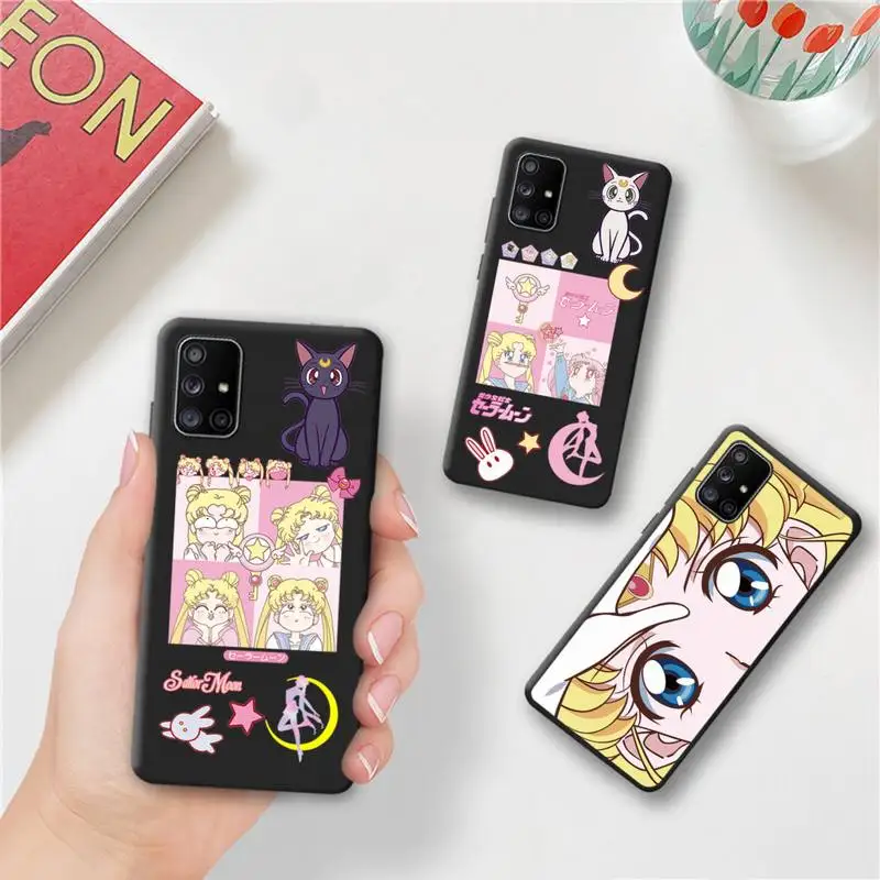 

Cute Cartoon Sailor Moon Phone Case For Samsung Galaxy A03S A52 A13 A53 A73 A12 A31 A81 A10 A30 A32 A50 A80 A71 A51 5G