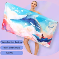 hot sale 80x160cm absorbent quick dry sand free beach towel for hiking camping beach activities
