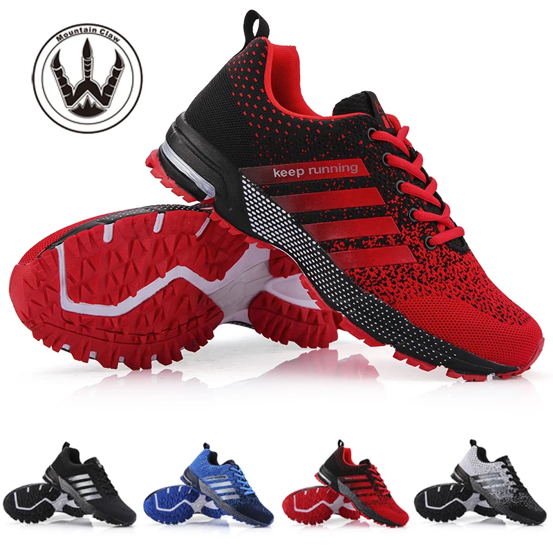 

Кроссовки мужские сетчатые дышащие, спортивная обувь для бега, унисекс, легкая мягкая толстая подошва, с дырками для пар, кроссовки для атле...