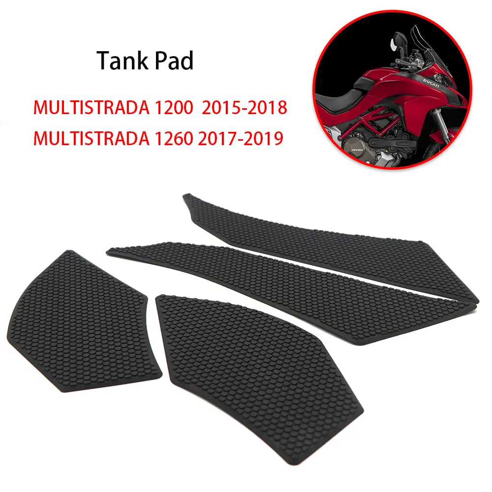 

Motorcycle Fuel Side Tank Pad Knee Anti Slip Stickers Waterproof Decal For DUCATI MULTISTRADA 1200 2015-2018 1600 2017-2019