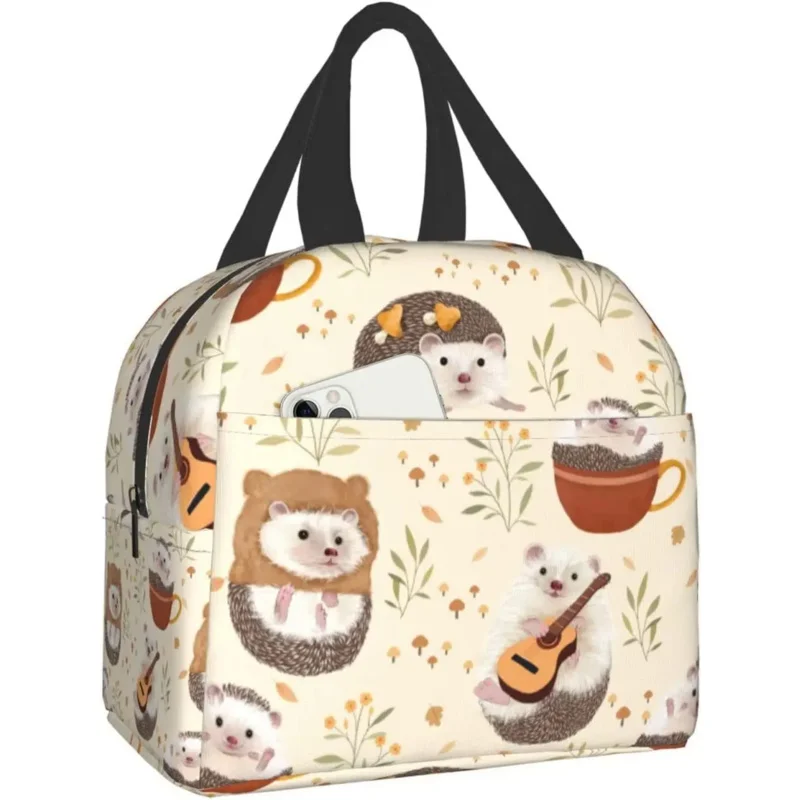 

Изолированная сумка для ланча Hedgehogs, Женский Ланч-бокс для мужчин, Портативная сумка-холодильник, сумка-тоут для работы, пикника, путешествий