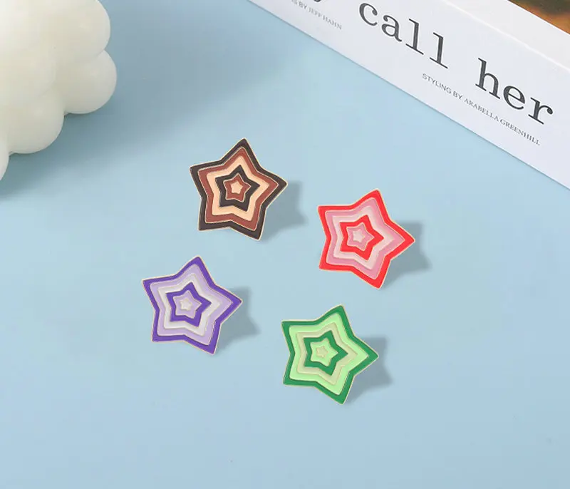 4-стильные эмалированные булавки с градиентом на заказ красная зеленая розовая