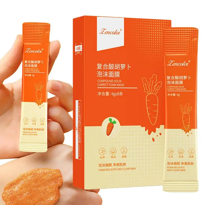 

Compound Carrot Clear Bubble Face Cover 8pcs Organic Carrot Clay Face Cover Whiten Face Shield Carrot Clay Faceshield