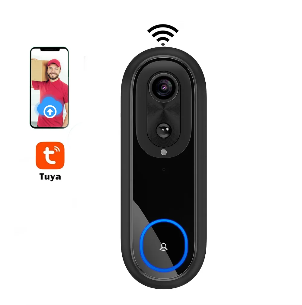 2 МП 1080P 5G Беспроводной Wi-Fi IP-видеодомофон Tuya APP с ИК ночным видением и внутренним звонком для входной двери (art.: 3920da39beed2) - 3920da39beed2
