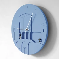 modern design wall clock digital nordic 3d large creative home decor wall watches silent horloge decoration living room