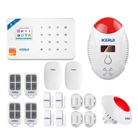 kerui w181 wifi gsm home system with gas detector motion sensor tuya smart burglar security system kit