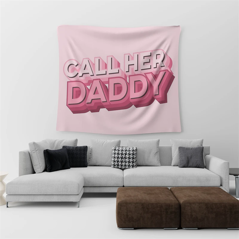 Gaslight Gatekeep Girlboss Call Her Daddy гобелен настенный художественный декор для спальни