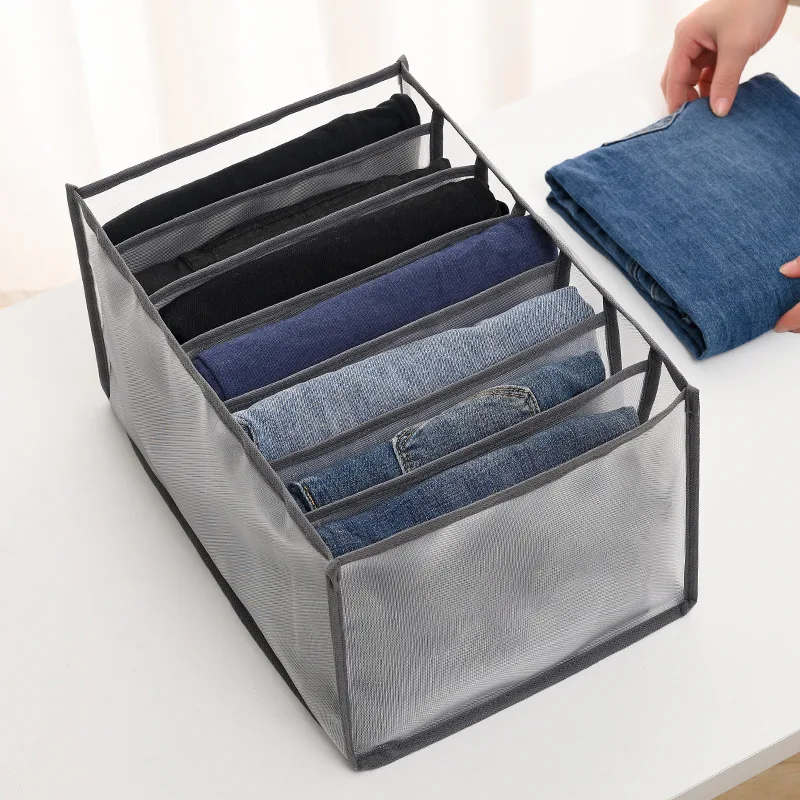 

Jeans Storage Boxes Closet Organizer Drawer Dividers Box for Pants Foldable Wardrobe Organizers for Clothes Box Storage