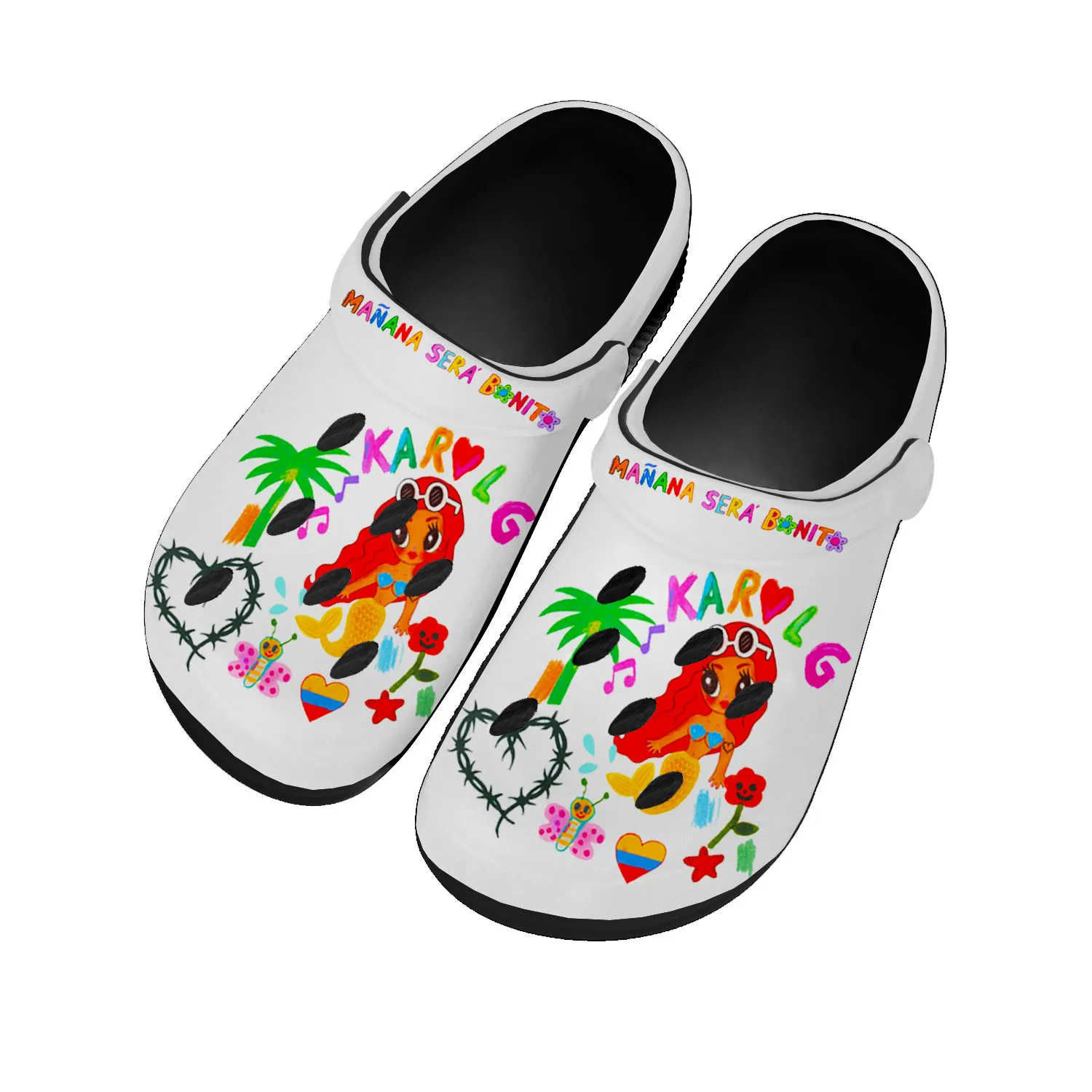 

Mañana Será Bonito Karol G Home Clogs Custom Water Shoes Mens Womens Teenager Shoe Garden Clog Breathable Beach Hole Slippers