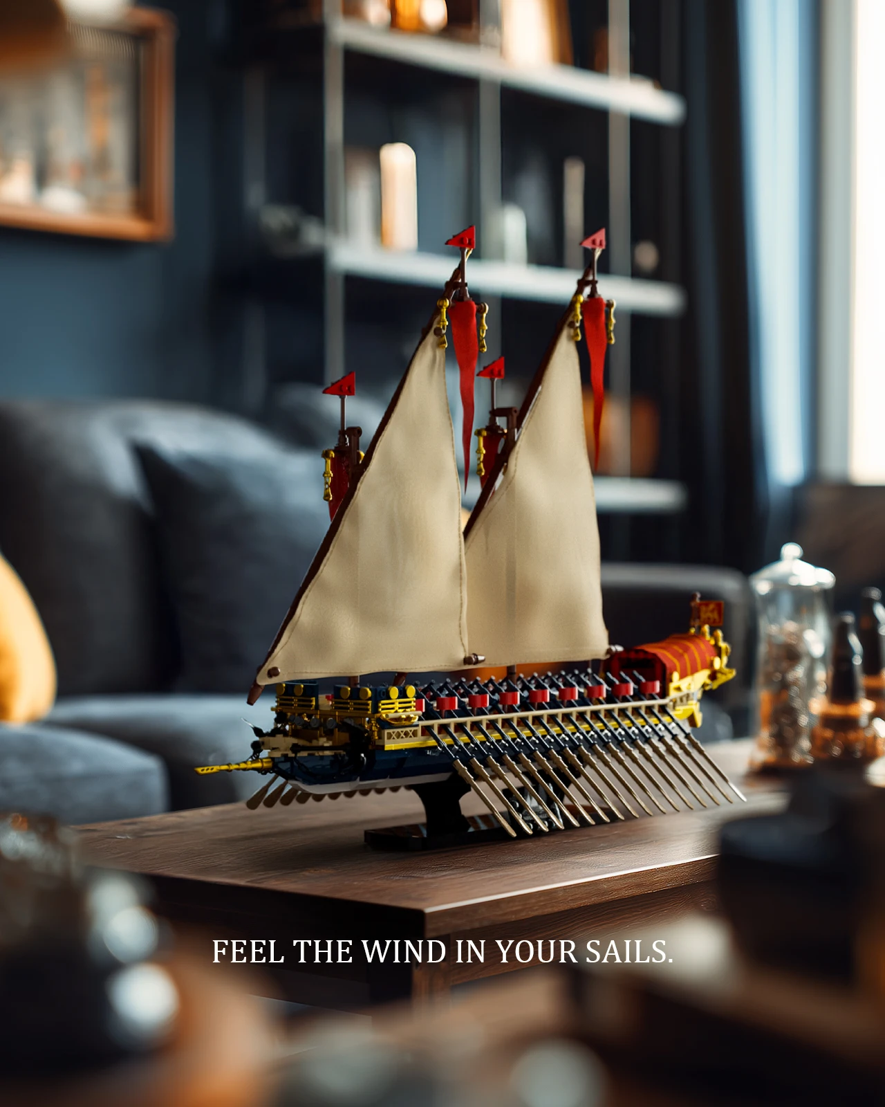 Фото Конструктор Nifeliz Galley Sailing Ship для взрослых: модель флагманского корабля в стиле галеас для демонстрации и коллекционирования NF10338 №2