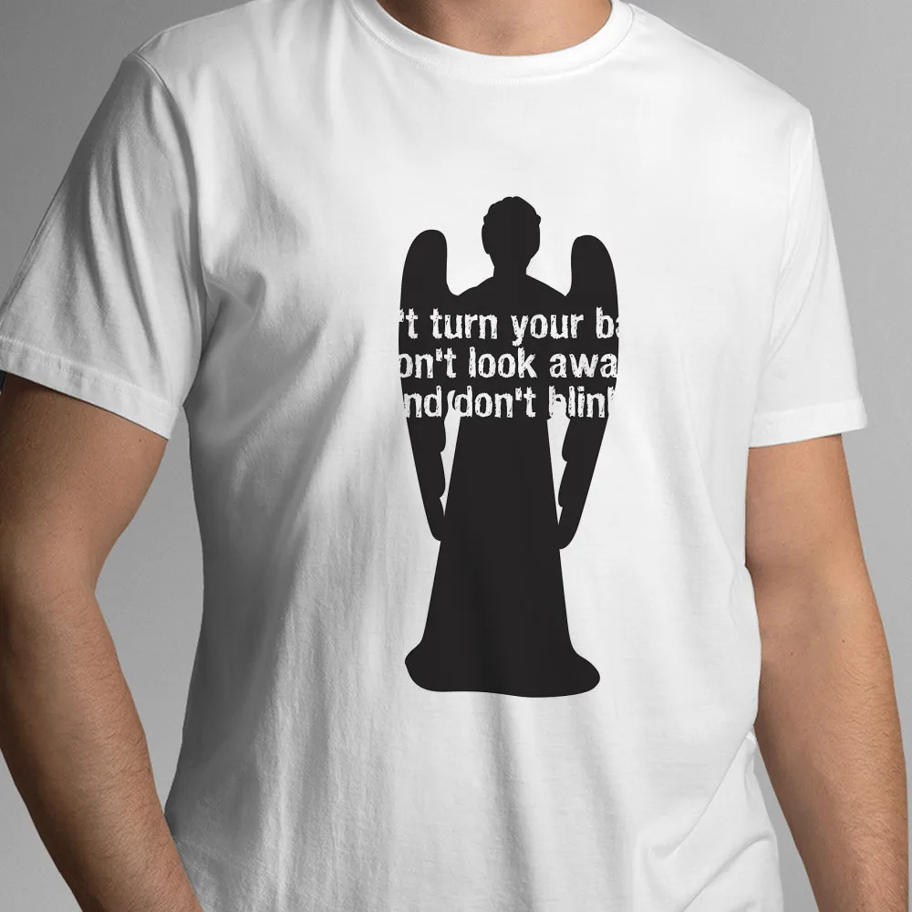 

Мужская футболка с надписью «Weeping Angel», 2022 хлопок