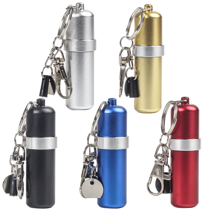 Mini portable 1 Piece Stainless Steel Fuel Canister kerosene oil FLUID can with key chain for lighters fuel pot for outdoor images - 6