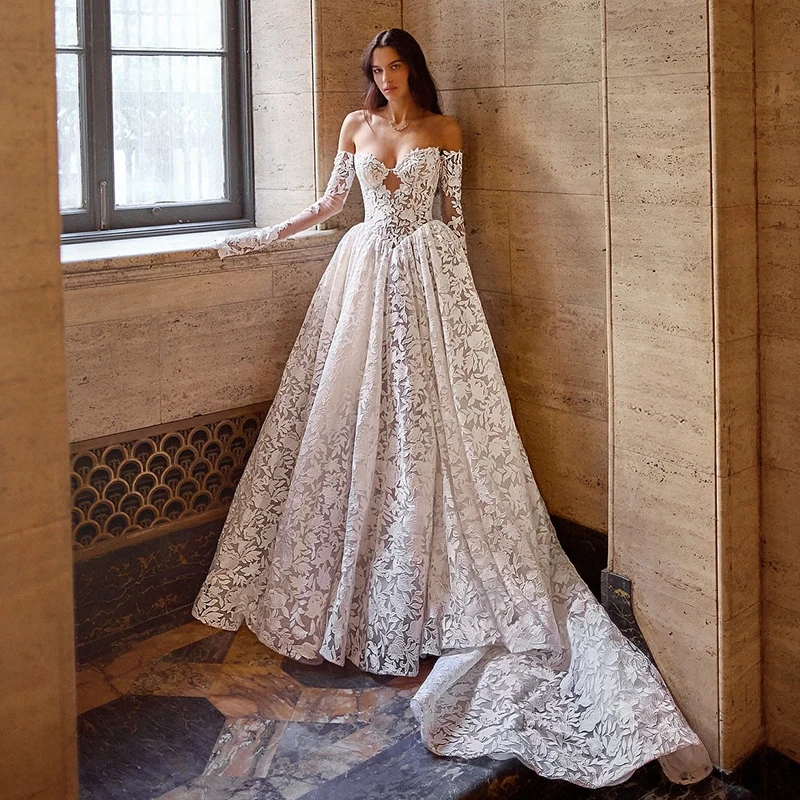 Eightree 2025 белые свадебные платья трапециевидной формы милое свадебное платье