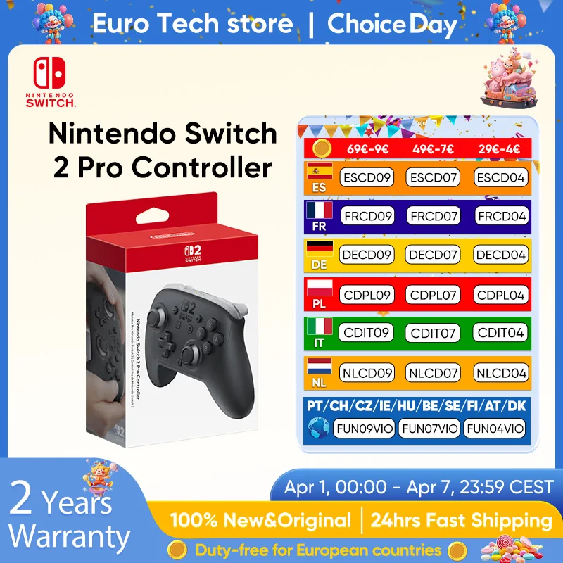 Nintendo Switch 2 Pro Controller Wireless Gaming Controller for NS2 New Add GL/GR Back Buttons Optimized Button Layout Precise