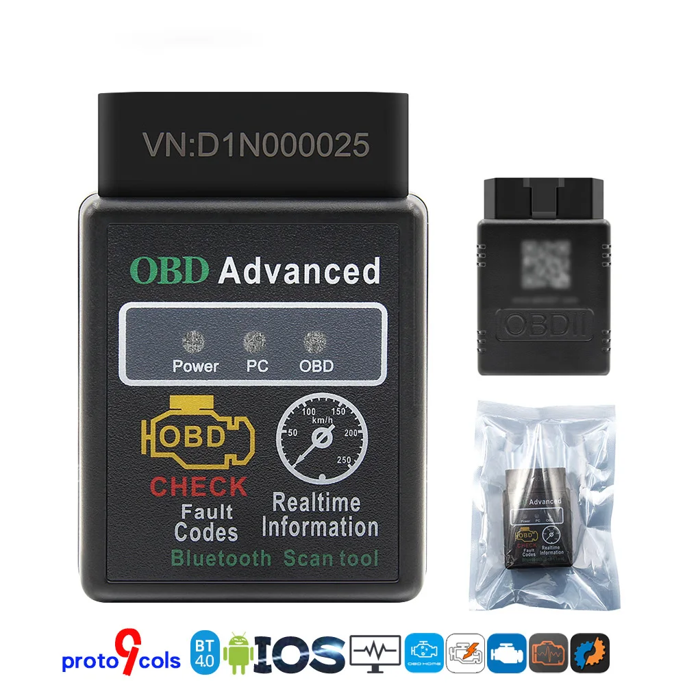

OBD 327 V1.5 BT4.0 Car Scanner Supports All OBD2 ELM for Android Apple System Diagnostic Tools Read Trouble Codes Bag