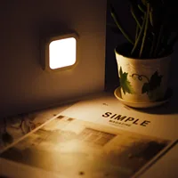 Night Light LED Warm White Children Bedroom Night Light Socket with Twilight Sensor Brightness Infinitely Adjustable US EU Plug
