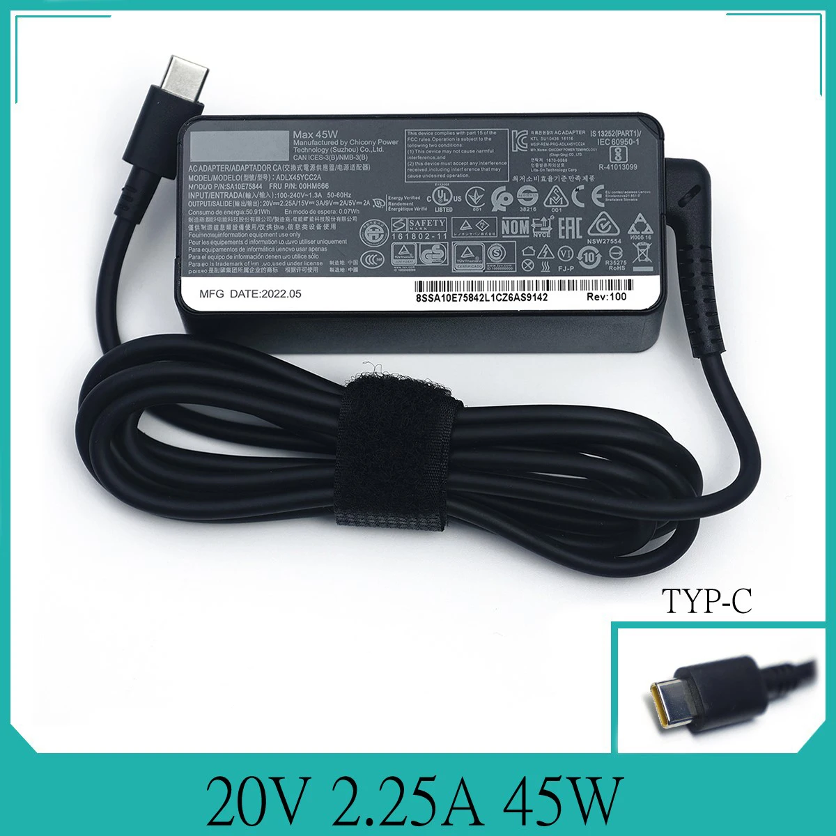 Power Supply ​charger For Lenovo C330 S330 C340 S340 100e T480 T480s T580 T580s E480