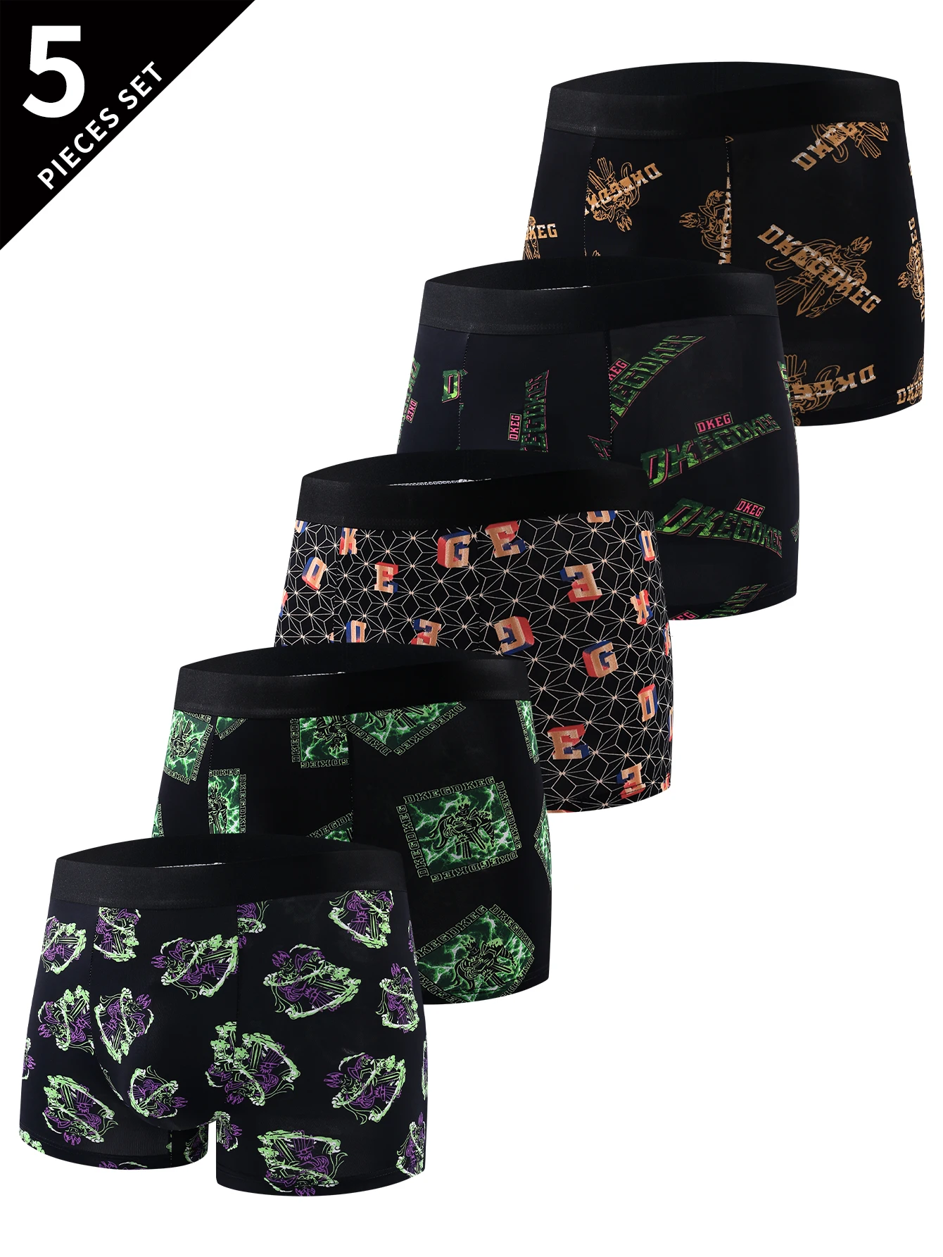 5 шт. дышащие трусы-боксеры для мальчиков