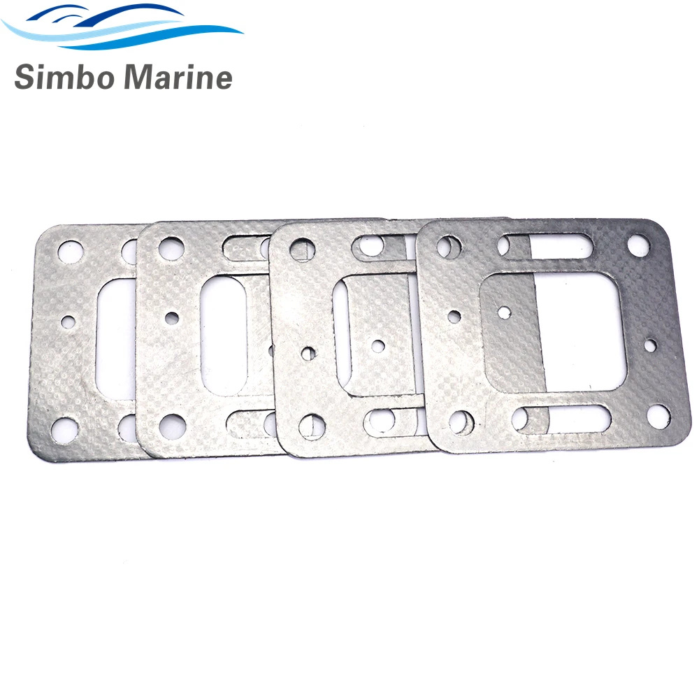 

4 шт. уплотнительная прокладка выпускного коллектора для MerCruiser SternDrive 1981-1997 GM V6 V8 863724 4,3л 5,0л 5,7л 7,4л 18-0897 27- 863724