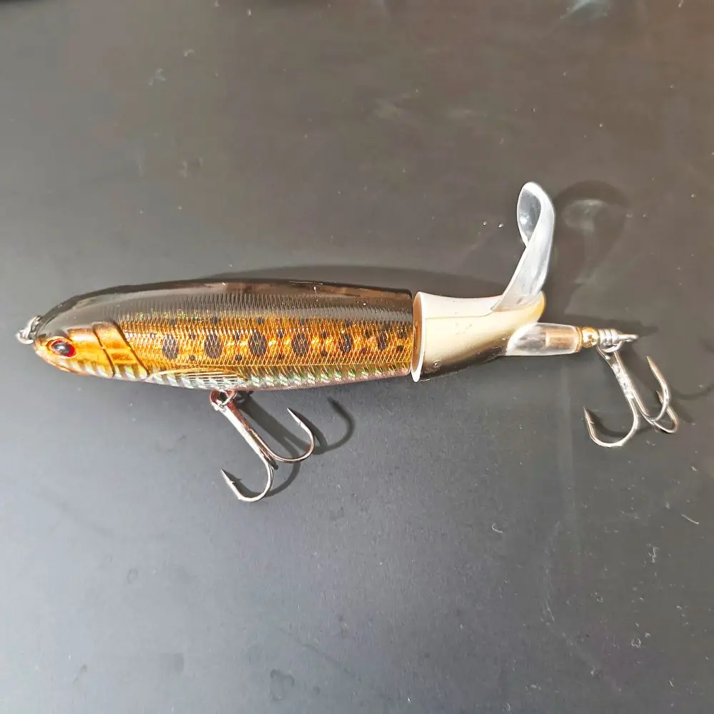 

1Pcs 10/14cm 13/35g Topwater Fishing Lure Wobblers Popper Isca Artifical Hard Bait Soft Rotating Tail Fishing Tackle Swimbait