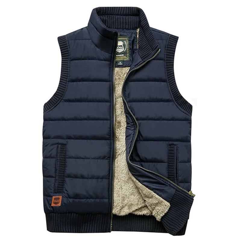 

Autumn Winter Vest Men Military Casual Wool Liner Keep Warm Tactical Vest Sleeveless Jacket Men Chaleco Hombre Large Size M-5XL
